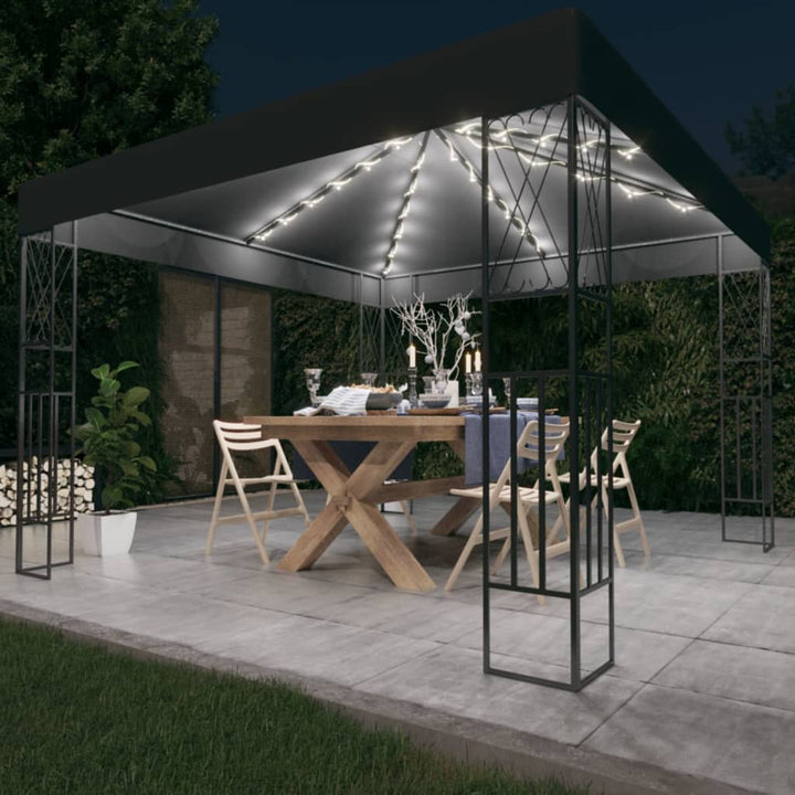 Paviljong Med Ljusslinga Led Tyg