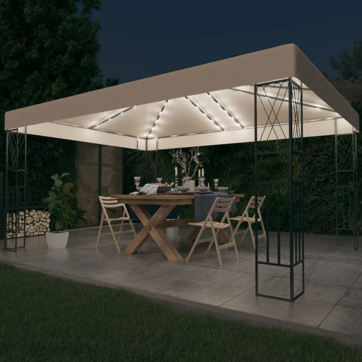 Paviljong Med Ljusslinga Led Tyg