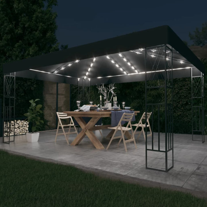Paviljong Med Ljusslinga Led Tyg