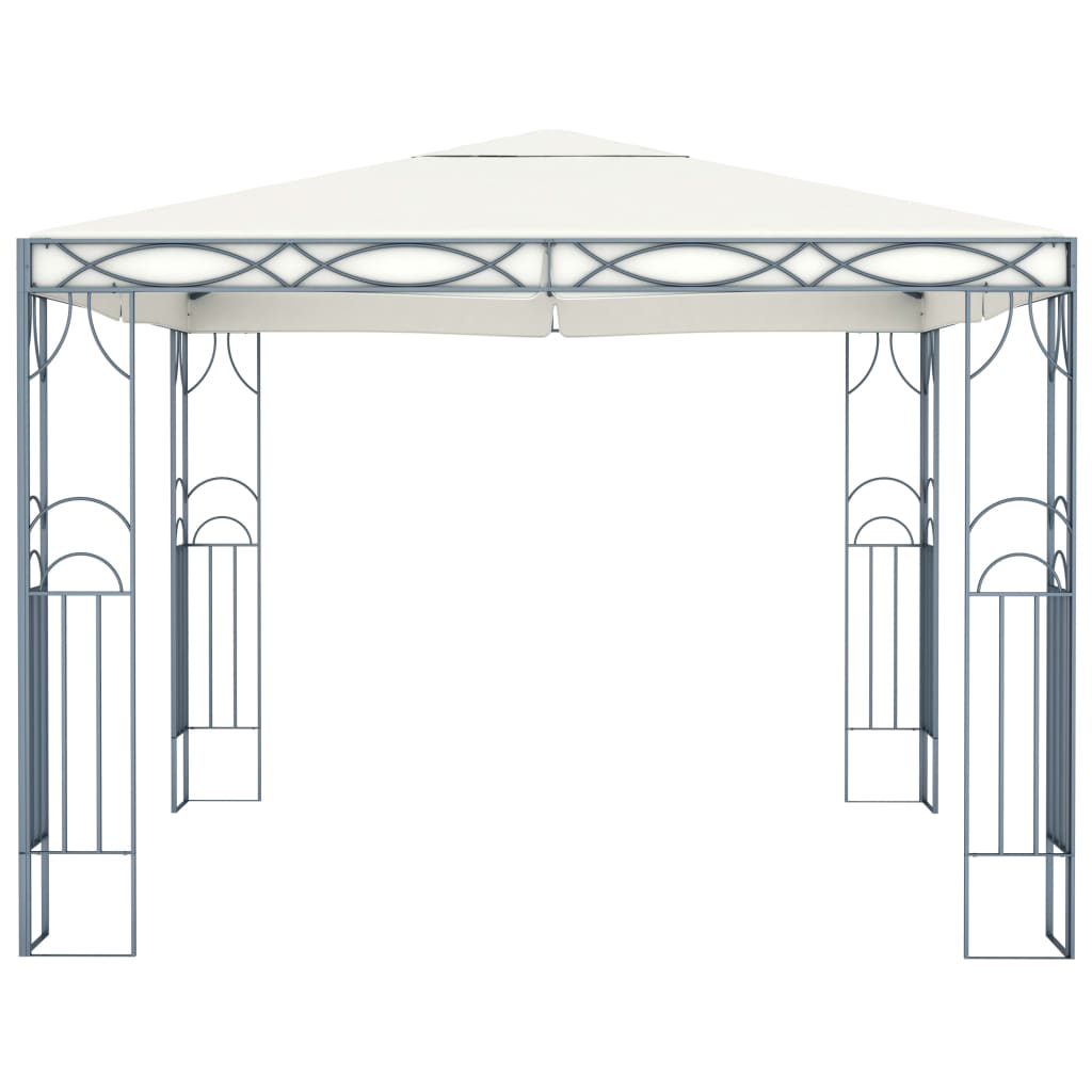 Paviljong Med Ljusslinga Led Gräddvit
