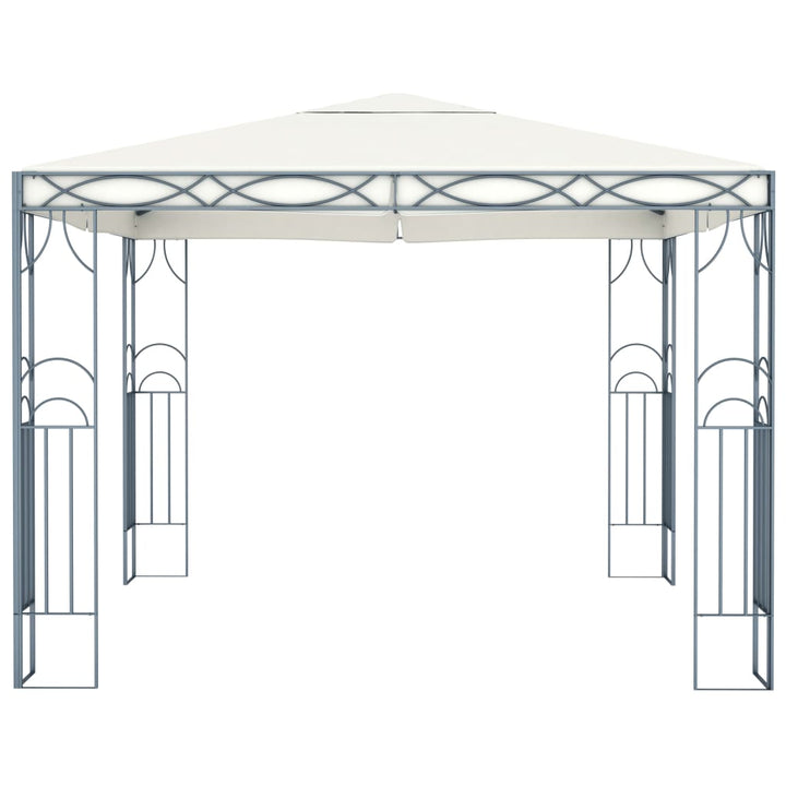 Paviljong Med Ljusslinga Led Gräddvit
