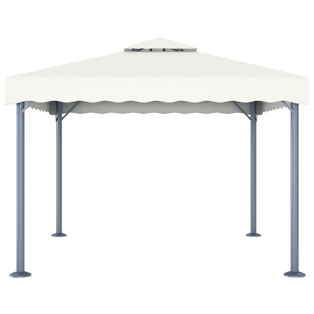 Paviljong Med Ljusslinga Led 300X300 Cm Gräddvit Aluminium