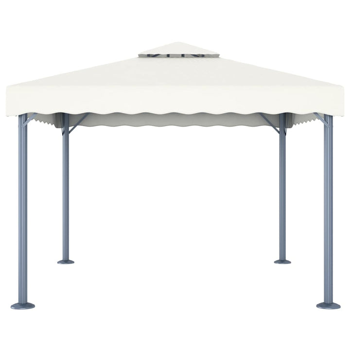 Paviljong Med Ljusslinga Led 300X300 Cm Gräddvit Aluminium