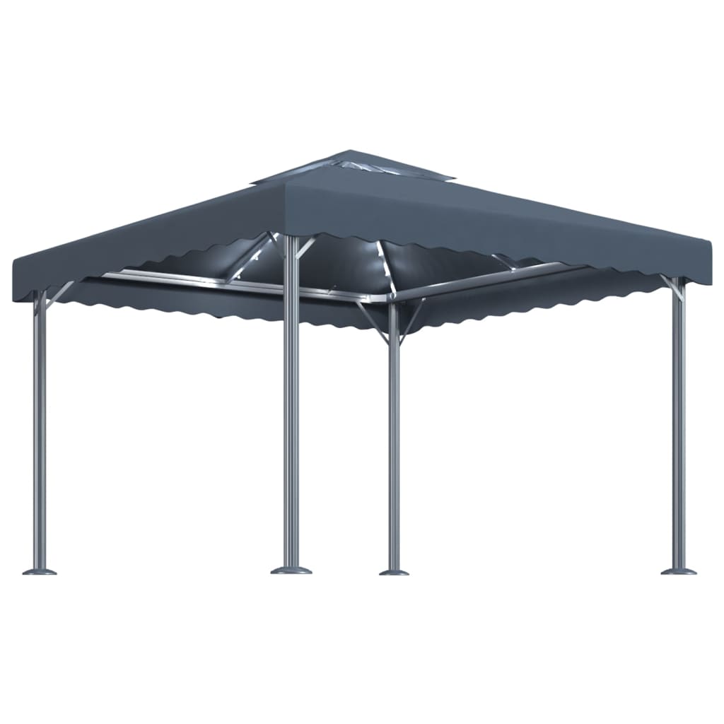 Paviljong Med Ljusslinga Led 300X300 Cm Aluminium