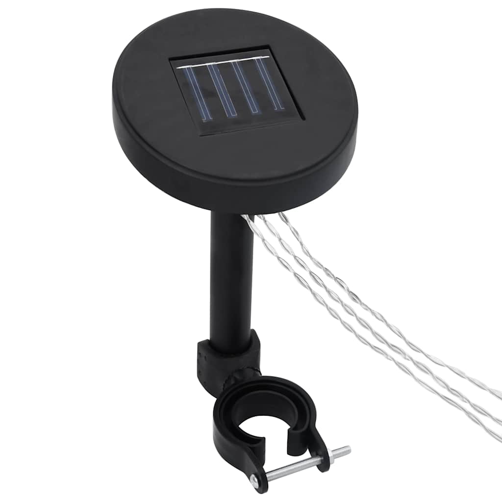 Paviljong Med Draperi Och Ljusslinga Led Gräddvit