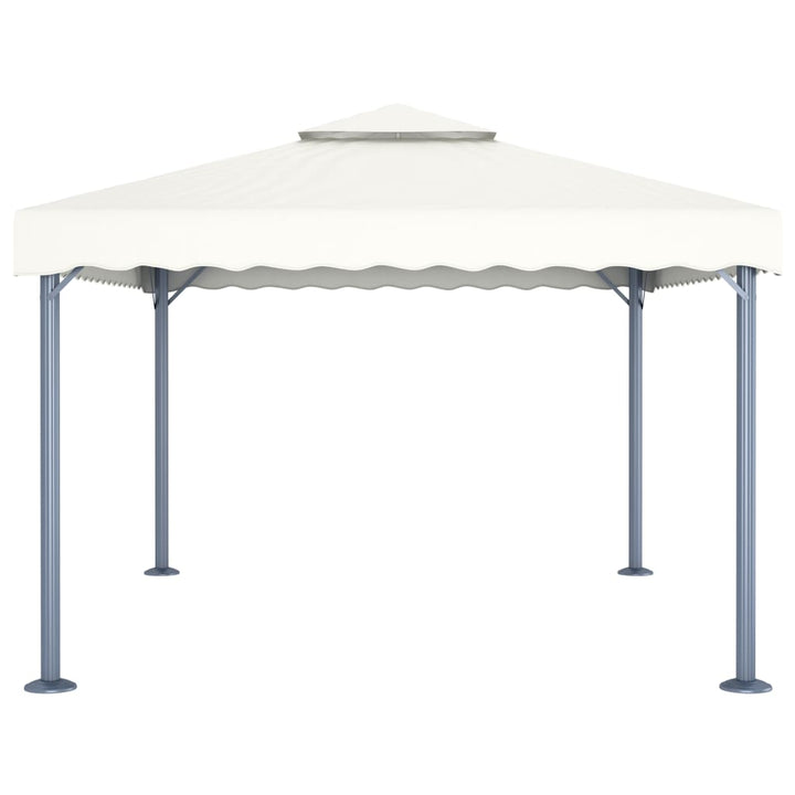 Paviljong Med Ljusslinga Led 400X300 Cm Gräddvit Aluminium