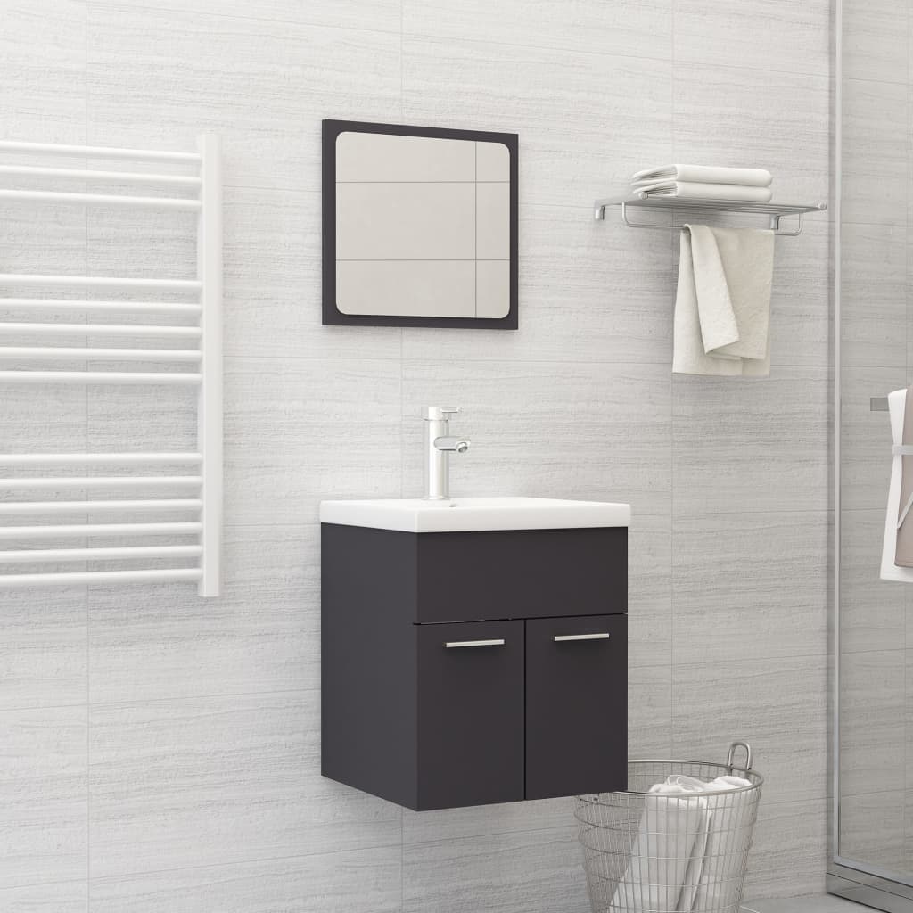 Badrumsmöbler Set 3 Delar Konstruerat Trä