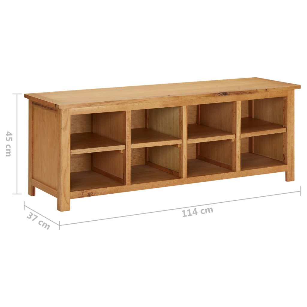 Skohylla 114X37X45 Cm Massiv Ek