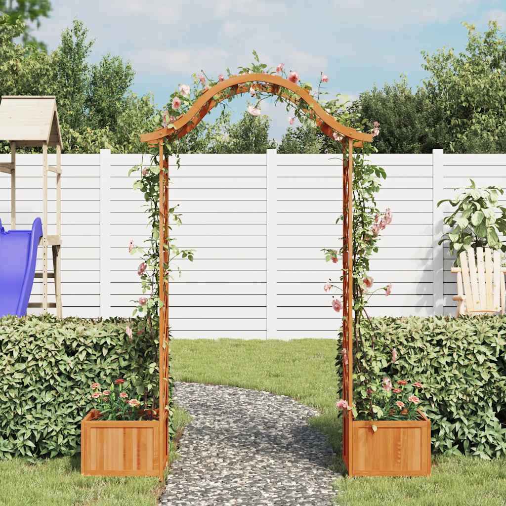 Pergola Med Odlingslåda Massivt Granträ
