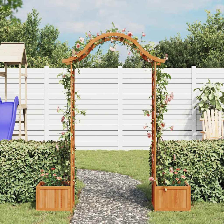 Pergola Med Odlingslåda Massivt Granträ