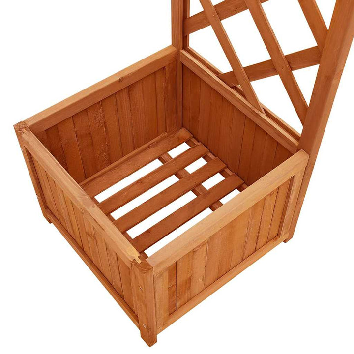 Pergola Med Odlingslåda Massivt Granträ