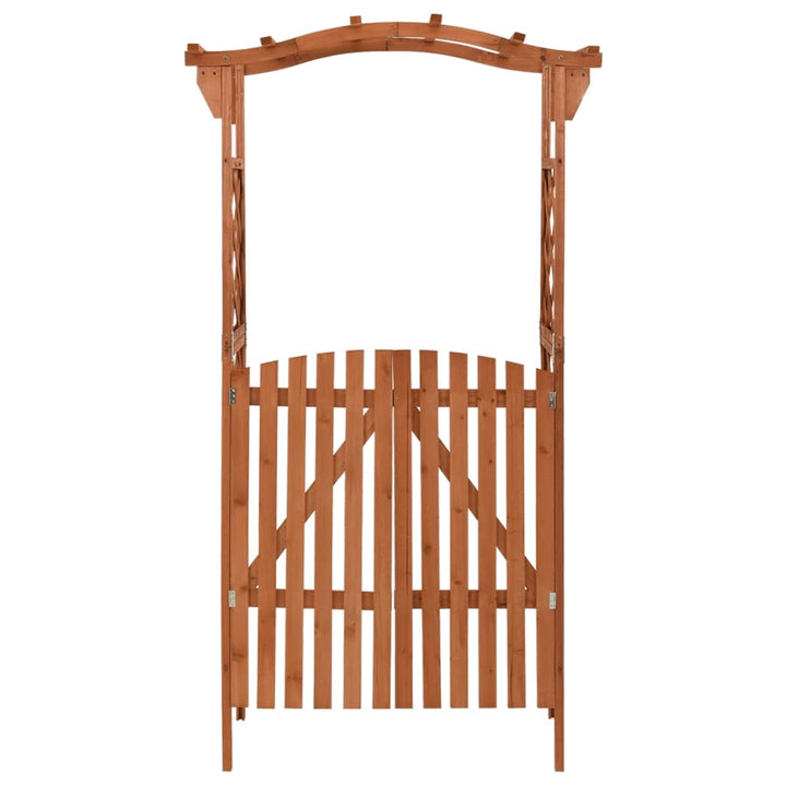 Pergola Med Grind 116X40X204 Cm Massivt Granträ
