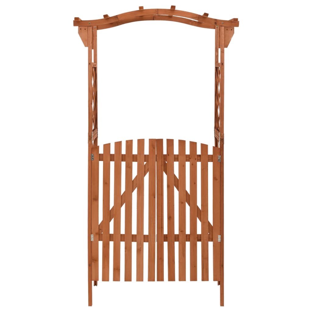 Pergola Med Grind 116X40X204 Cm Massivt Granträ