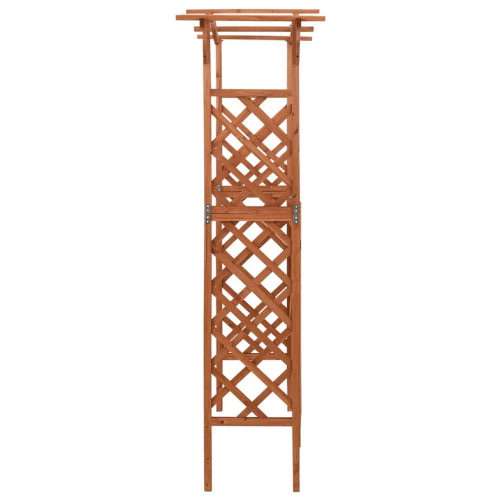 Pergola Med Grind 116X40X204 Cm Massivt Granträ