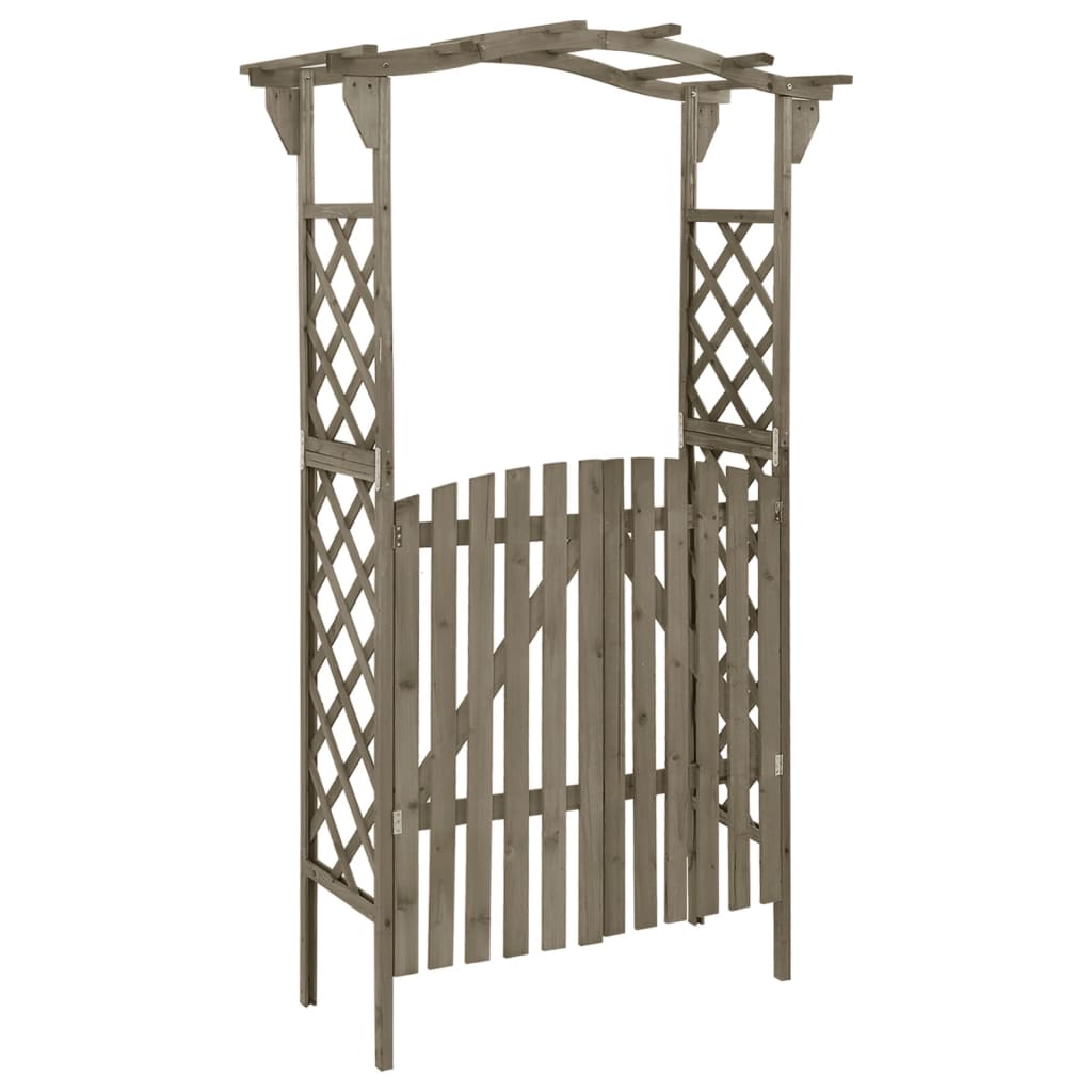 Pergola Med Grind 116X40X204 Cm Massivt Granträ