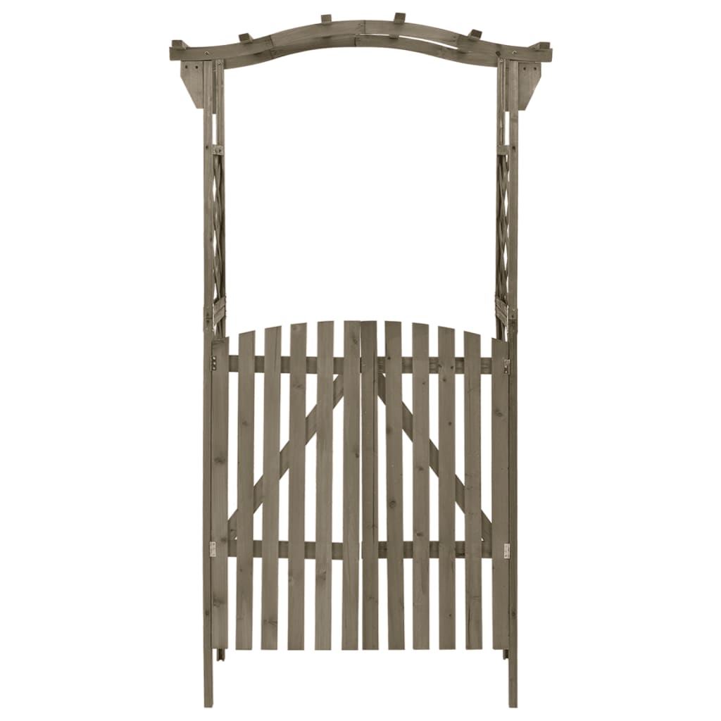 Pergola Med Grind 116X40X204 Cm Massivt Granträ