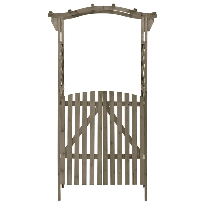 Pergola Med Grind 116X40X204 Cm Massivt Granträ