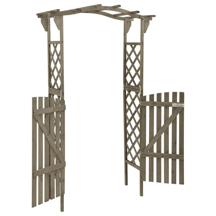 Pergola Med Grind 116X40X204 Cm Massivt Granträ