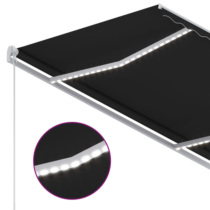 Markis Manuellt Infällbar Med Led