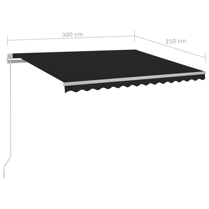 Markis Manuellt Infällbar Med Led