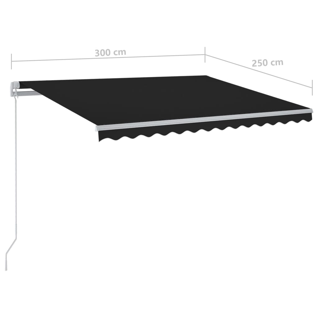 Markis Manuellt Infällbar Med Led