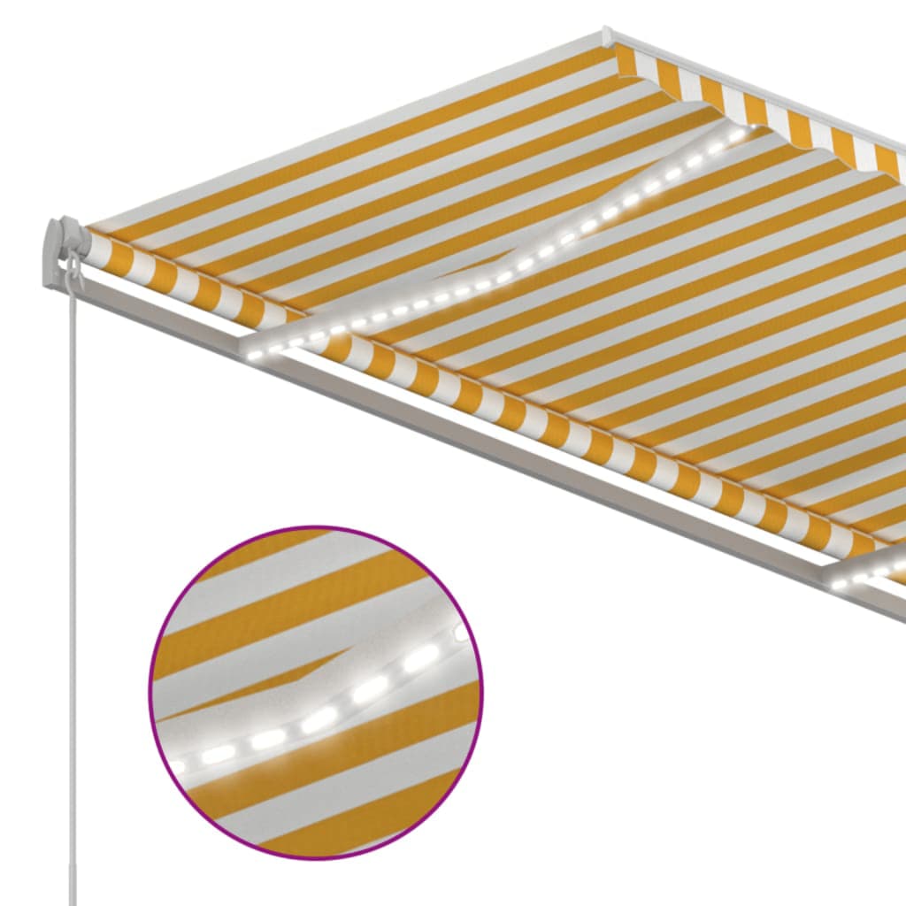Markis Manuellt Infällbar Med Led