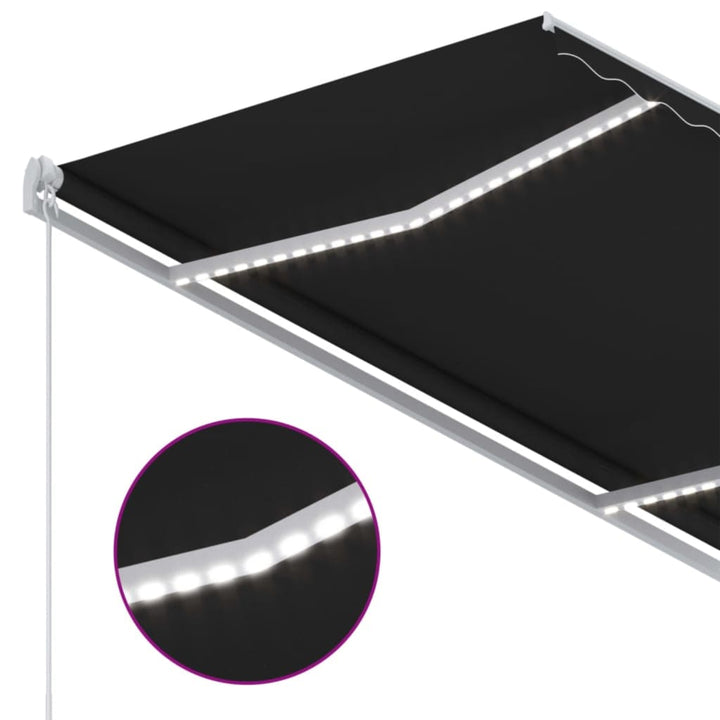 Markis Manuellt Infällbar Med Led