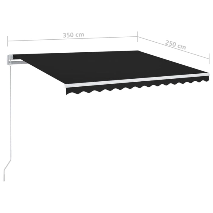 Markis Manuellt Infällbar Med Led