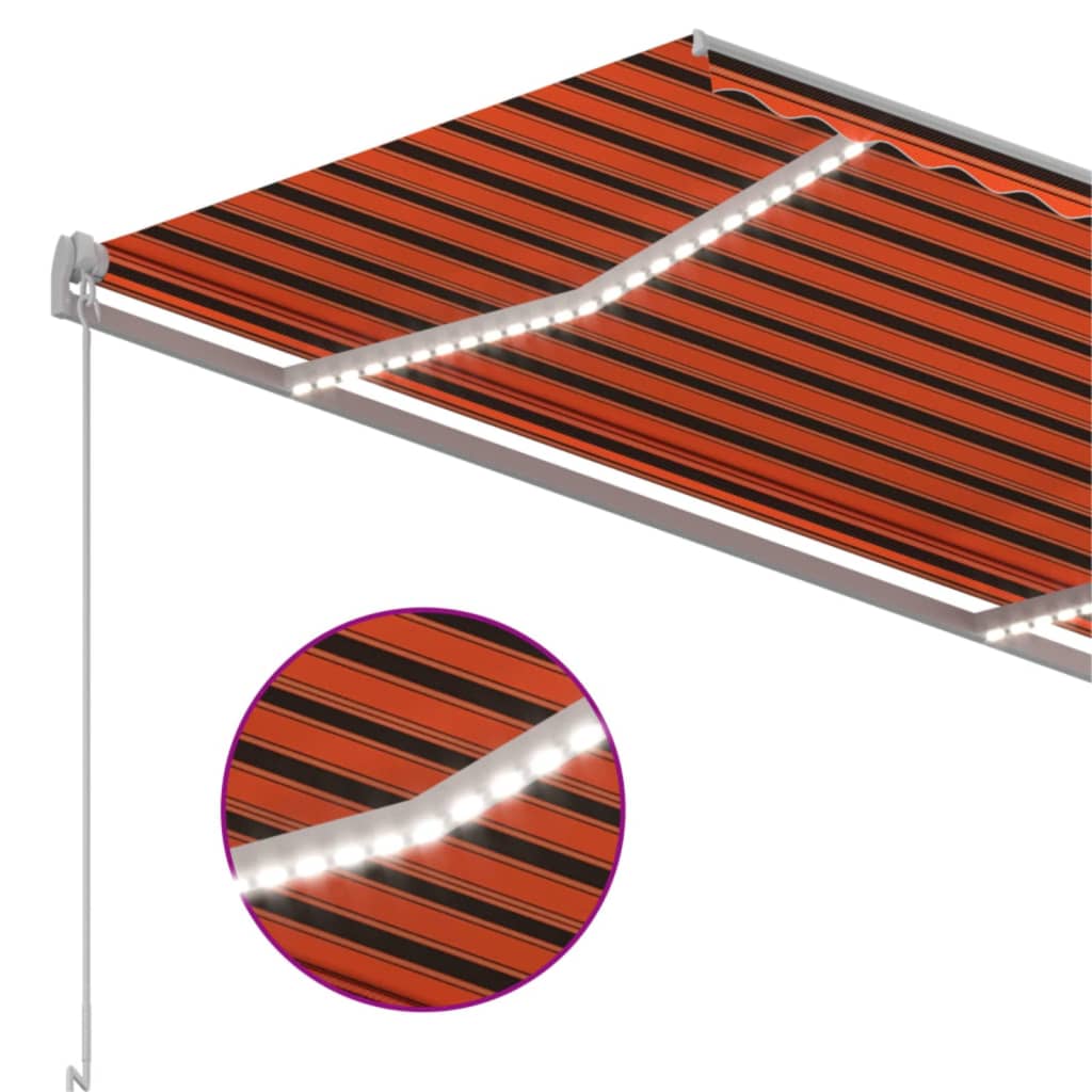 Markis Manuellt Infällbar Med Led