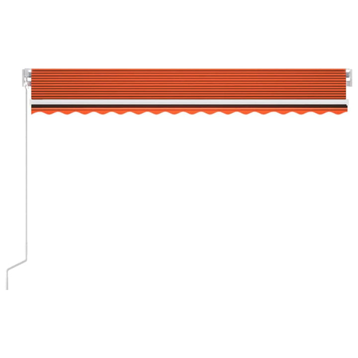 Automatisk Markis Med Vindsensor &amp; Led Orange/Brun