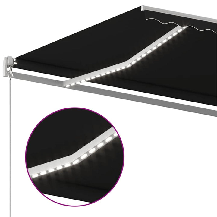Markis Manuellt Infällbar Med Led
