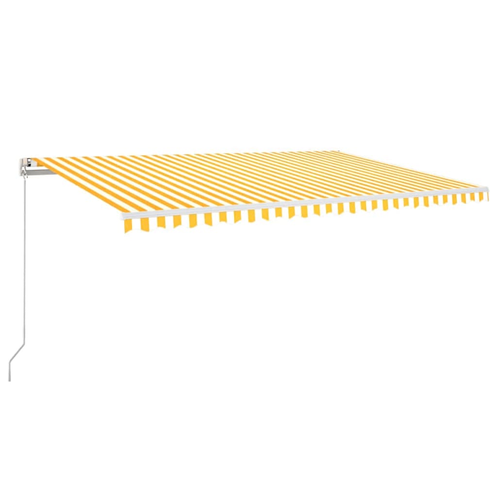 Automatisk Markis Med Vindsensor &amp; Led Gul/Vit