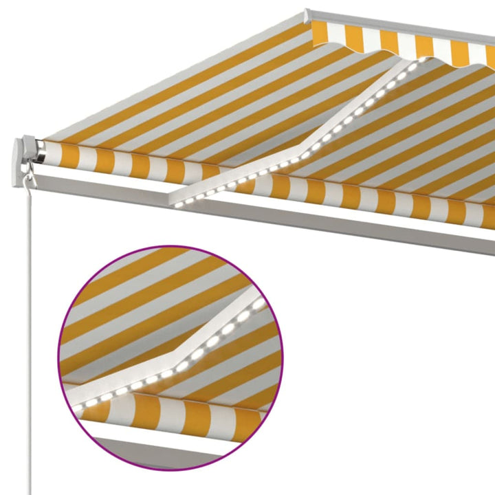Markis Manuellt Infällbar Med Led
