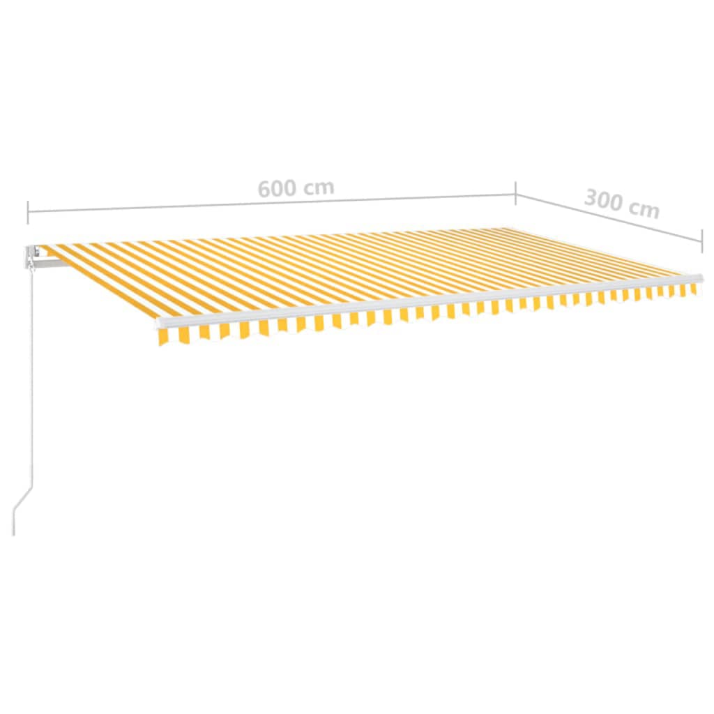 Markis Manuellt Infällbar Med Led