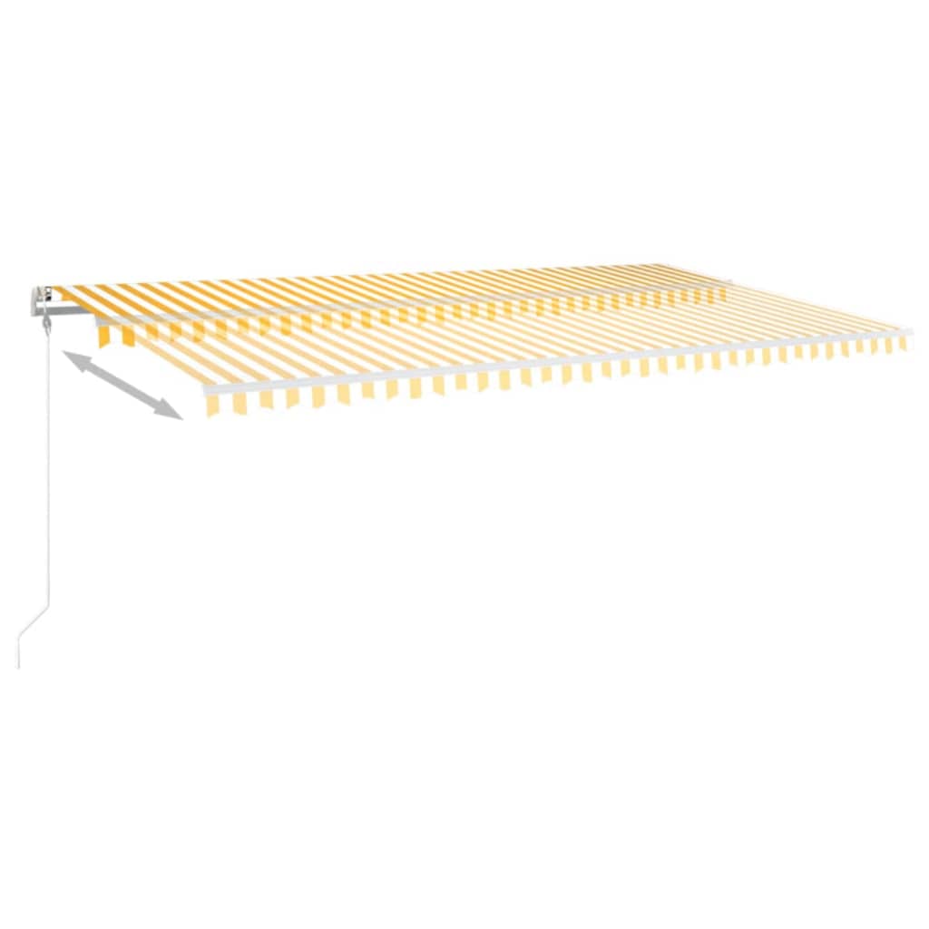 Automatisk Markis Med Vindsensor &amp; Led Gul/Vit