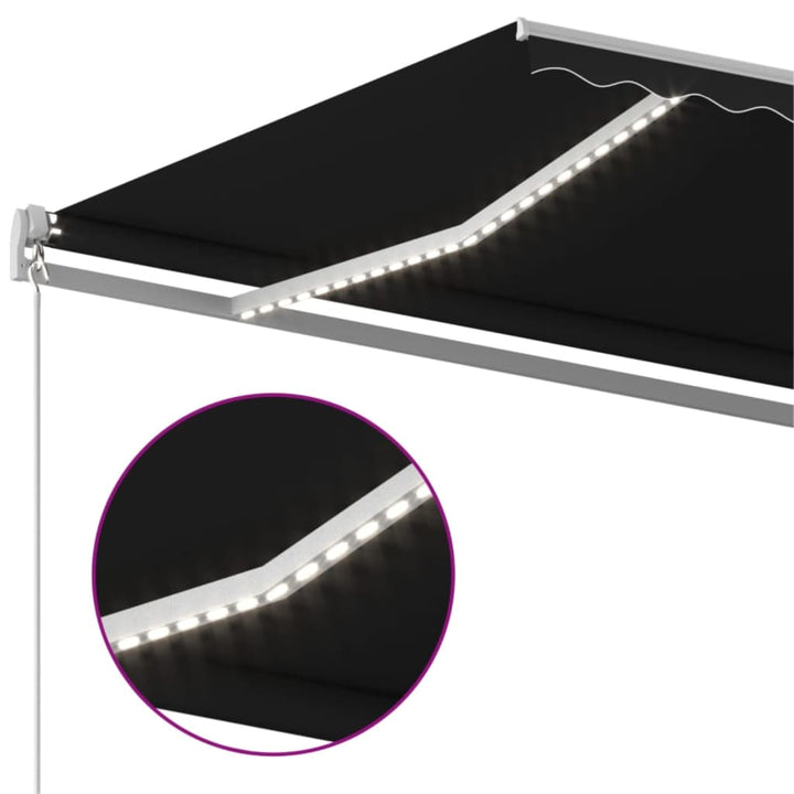 Markis Manuellt Infällbar Med Led