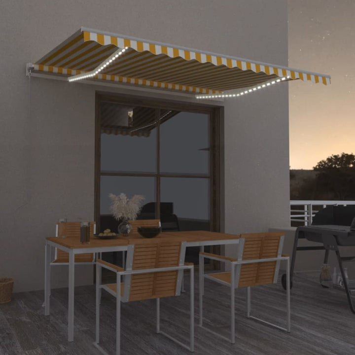 Markis Manuellt Infällbar Med Leds