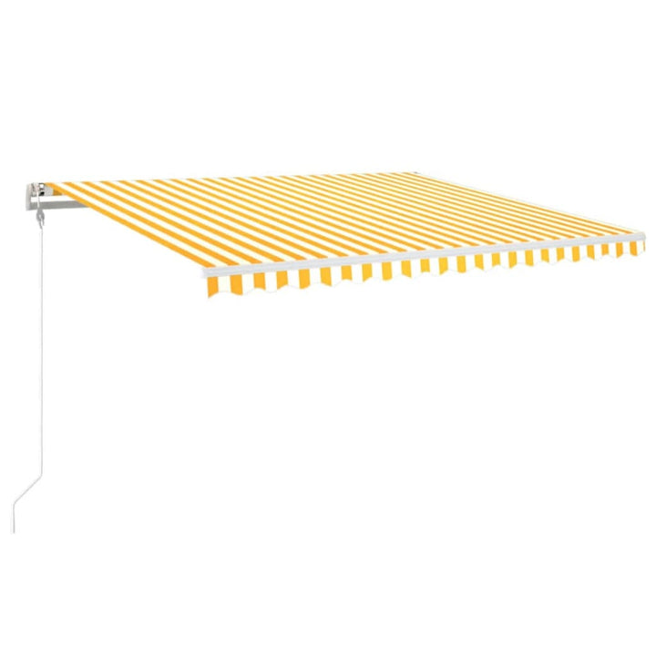 Automatisk Markis Med Vindsensor &amp; Led Gul/Vit