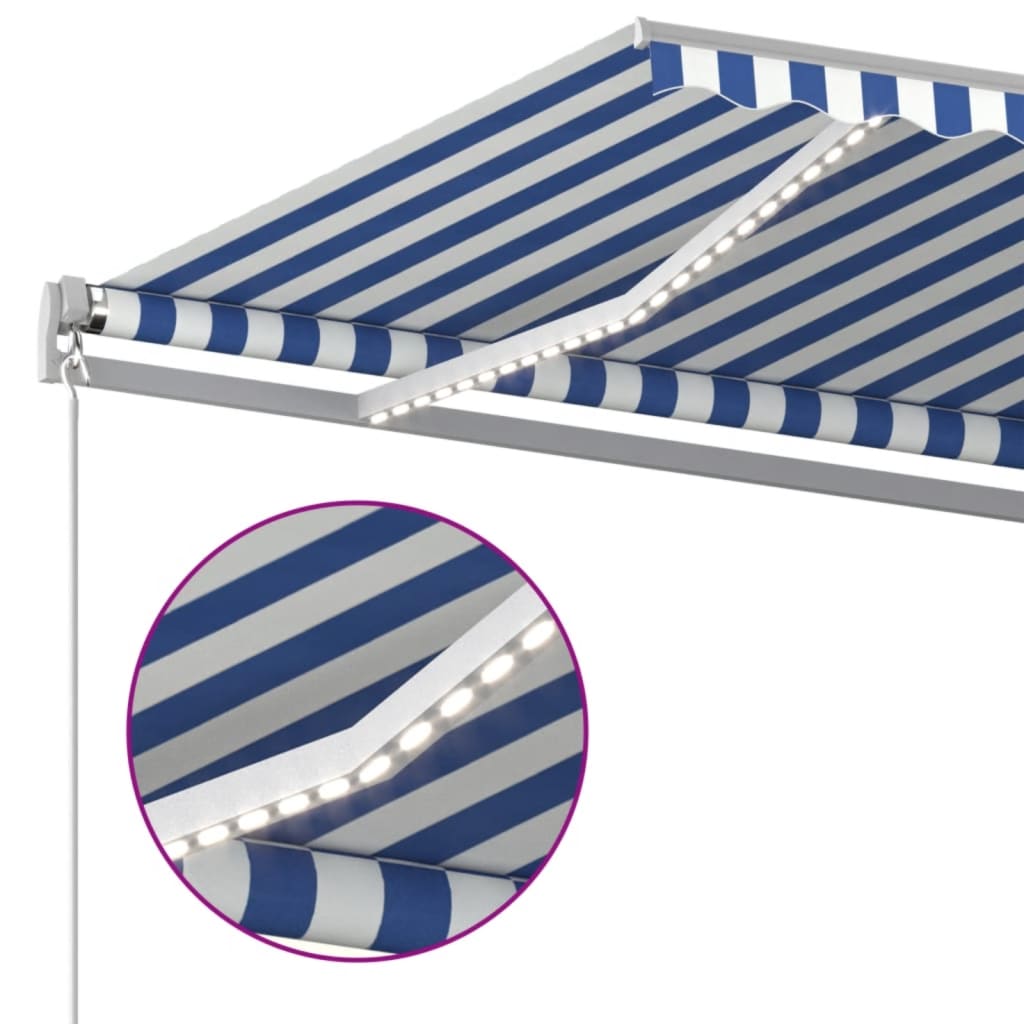 Markis Manuellt Infällbar Med Led