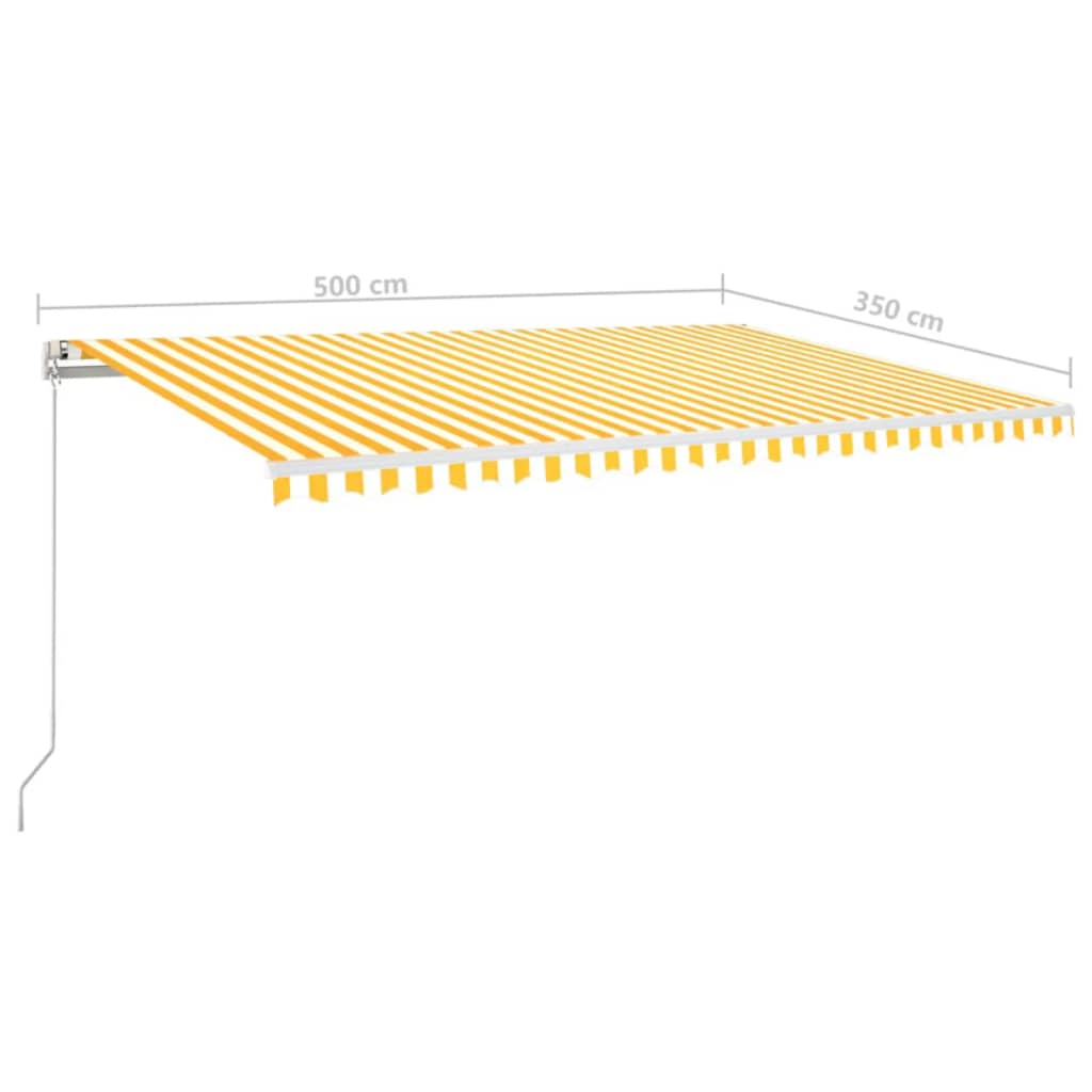 Markis Manuellt Infällbar Med Led