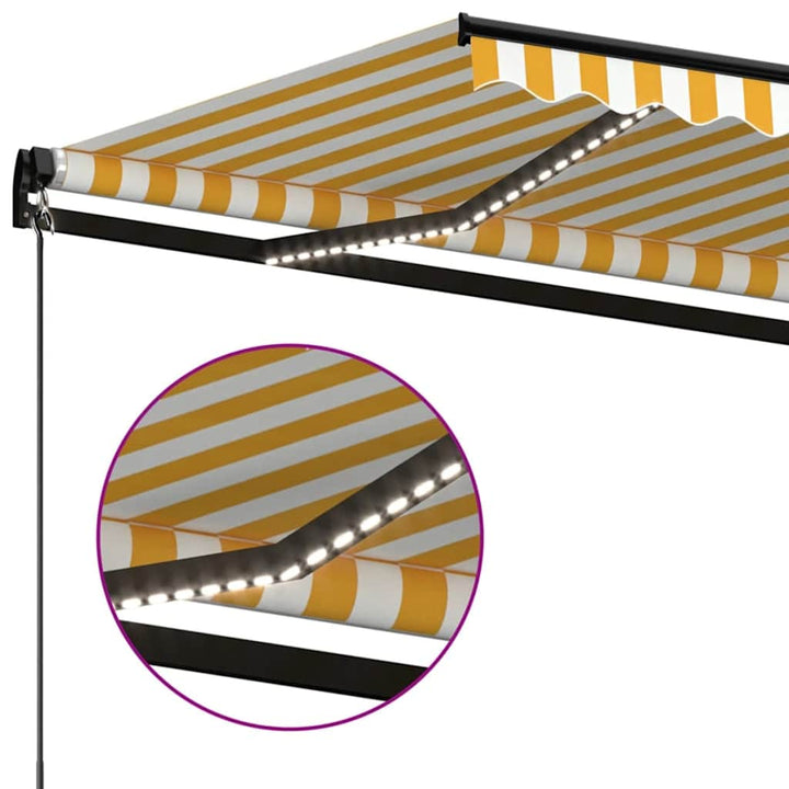 Markis Manuellt Infällbar Med Led