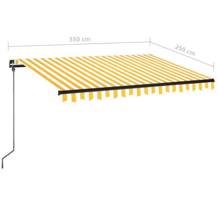 Markis Manuellt Infällbar Med Led