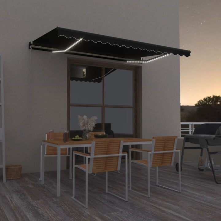 Markis Manuellt Infällbar Med Leds