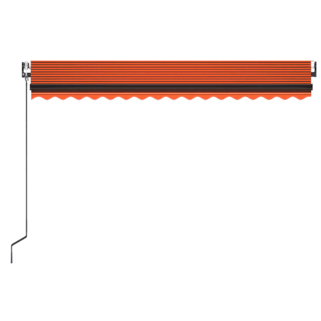Automatisk Markis Med Vindsensor &amp; Led Orange/Brun