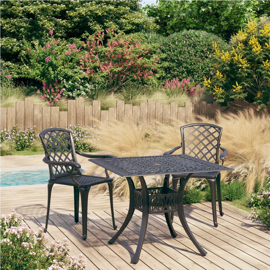 Caféset 3 Delar Gjuten Aluminium