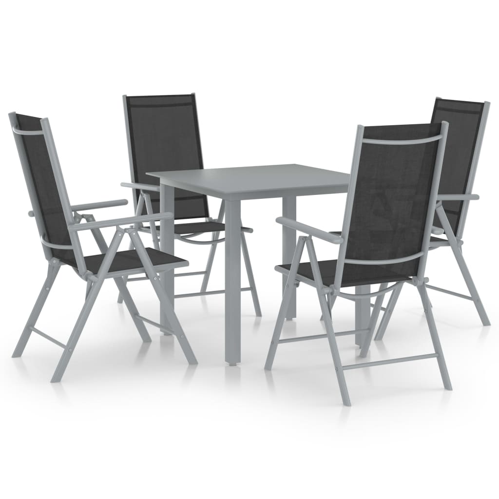 Matgrupp För Trädgården 7 Delar Aluminium