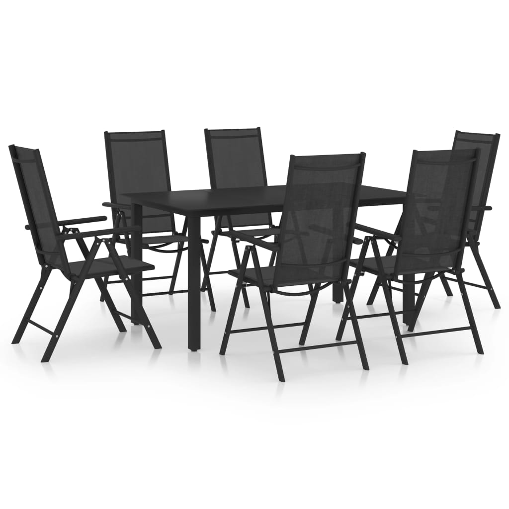 Matgrupp För Trädgården 7 Delar Aluminium