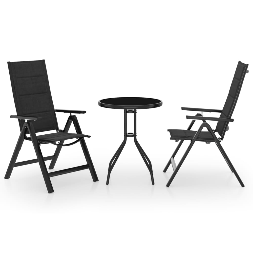Caféset 3 Delar Svart Och Antracit