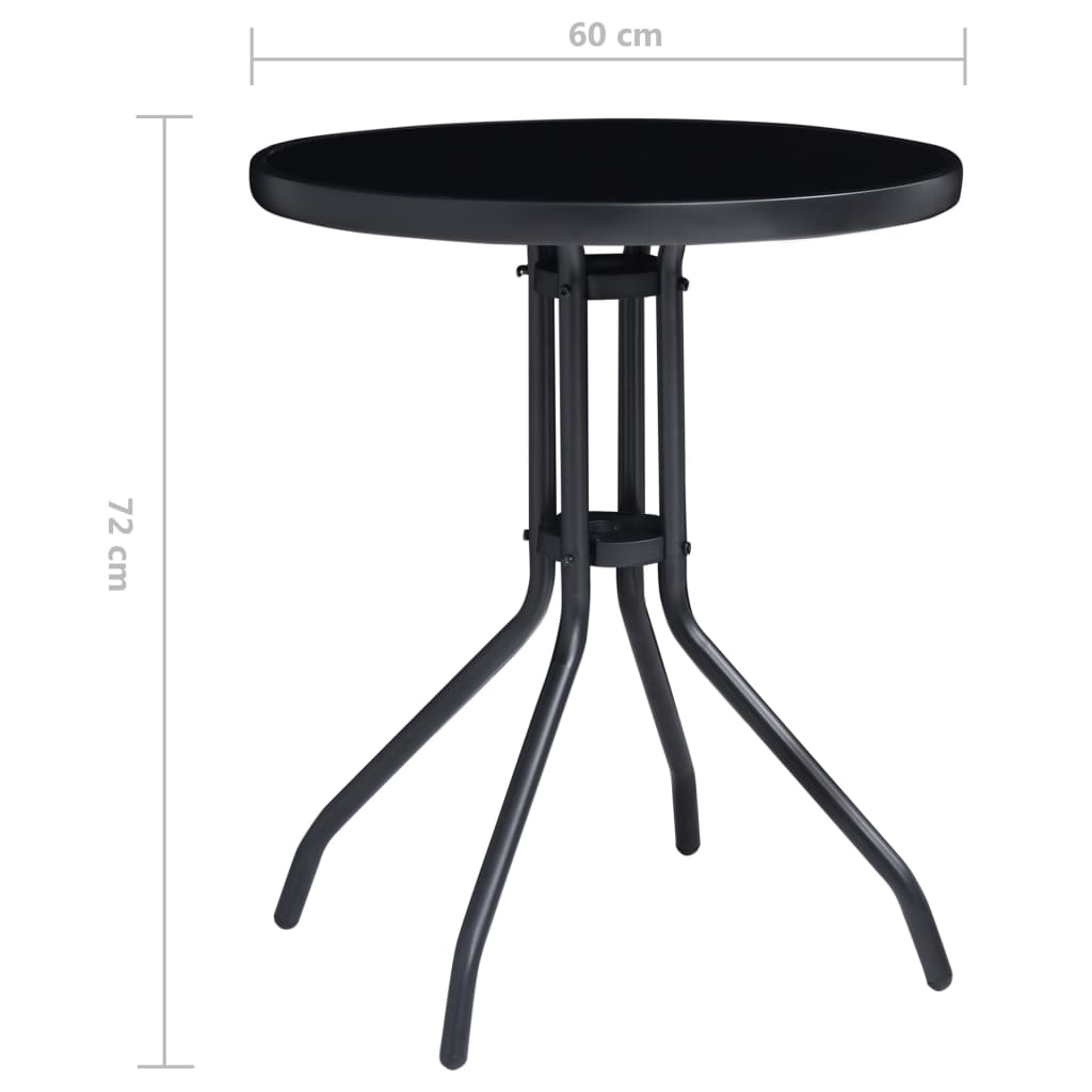Caféset 3 Delar Svart Och Antracit