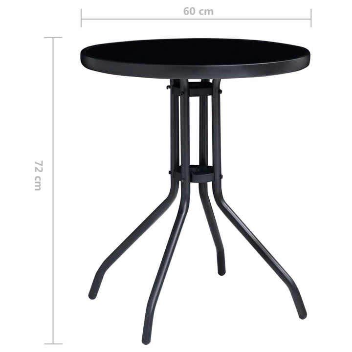 Caféset 3 Delar Svart Och Antracit